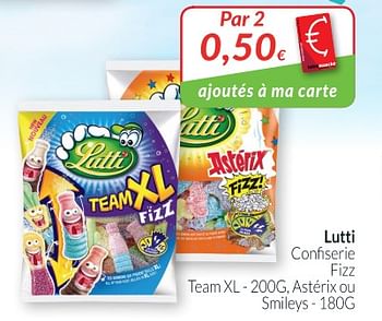 Promoties Lutti confiserie fizz team xl - Lutti - Geldig van 01/05/2018 tot 31/05/2018 bij Intermarche
