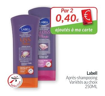 Promotions Labell après-shampoaing - Labell - Valide de 01/05/2018 à 31/05/2018 chez Intermarche