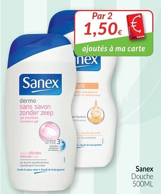 Promotions Sanex douche - Sanex - Valide de 01/05/2018 à 31/05/2018 chez Intermarche