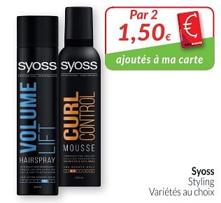 Promotions Syoss styling - Syoss - Valide de 01/05/2018 à 31/05/2018 chez Intermarche
