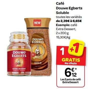 Promotions Café douwe egberts soluble - Douwe Egberts - Valide de 09/05/2018 à 21/05/2018 chez Carrefour