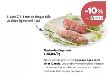 Promotions Braisade d`agneau - Produit maison - Bioplanet - Valide de 02/05/2018 à 05/06/2018 chez Bioplanet