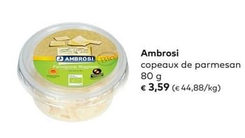 Promotions Ambrosi copeaux de parmesan - Ambrosi - Valide de 02/05/2018 à 05/06/2018 chez Bioplanet