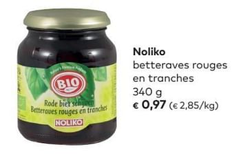 Promoties Noliko betteraves rouges - Noliko - Geldig van 02/05/2018 tot 05/06/2018 bij Bioplanet
