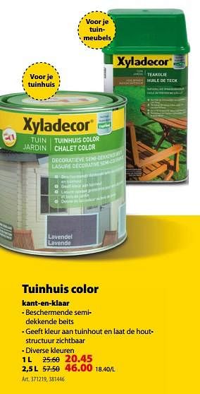 Promoties Tuinhuis color kant-en-klaar - Xyladecor - Geldig van 16/05/2018 tot 28/05/2018 bij Gamma