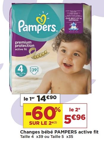 Promotions Changes bébé pampers active fit - Pampers - Valide de 08/05/2018 à 21/05/2018 chez Super Casino