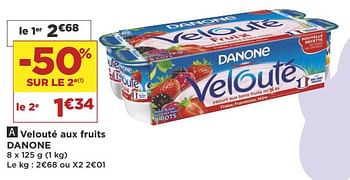 Promotions Velouté aux fruits danone - Danone - Valide de 08/05/2018 à 21/05/2018 chez Super Casino