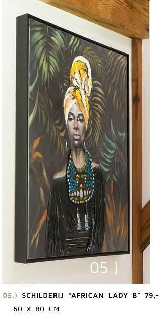 Promoties Schilderij african lady b - CoCo Maison - Geldig van 01/05/2018 tot 01/11/2018 bij Xooon