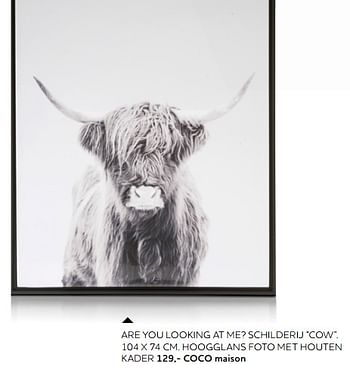 Promoties Schilderij cow - CoCo Maison - Geldig van 01/05/2018 tot 01/11/2018 bij Xooon