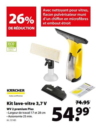 Promotions Karcher kit lave-vitre 3,7 v wv 2 premium plus - Kärcher - Valide de 16/05/2018 à 28/05/2018 chez Gamma