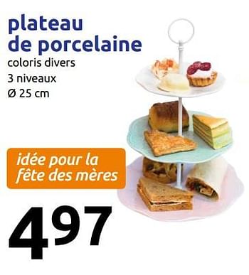 Produit Maison Action Plateau De Porcelaine En Promotion Chez Action