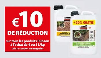Promoties €10 de réduction sur tous les produits rubson - Rubson - Geldig van 16/05/2018 tot 28/05/2018 bij Gamma