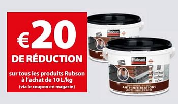 Promotions €20 de réduction sur tous les produits rubson - Rubson - Valide de 16/05/2018 à 28/05/2018 chez Gamma