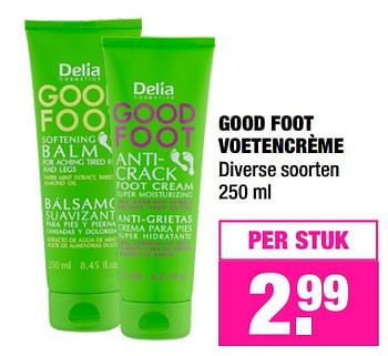 Promoties Good foot voetencrème - Delia Cosmetics - Geldig van 07/05/2018 tot 21/05/2018 bij Big Bazar