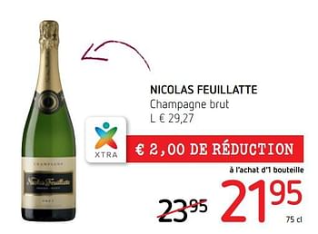 Promotions Nicolas feuillatte champagne brut - Champagne - Valide de 10/05/2018 à 23/05/2018 chez Spar (Colruytgroup)