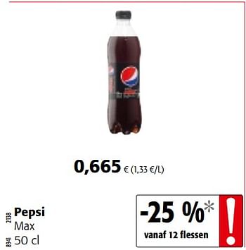 Promotions Pepsi max - Pepsi - Valide de 09/05/2018 à 22/05/2018 chez Colruyt