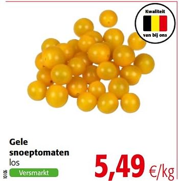 Promoties Gele snoeptomaten - Huismerk - Colruyt - Geldig van 09/05/2018 tot 22/05/2018 bij Colruyt