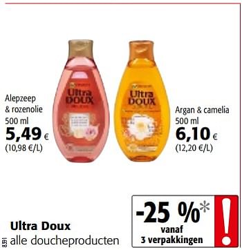 Promoties Ultra doux alle doucheproducten garnier - Garnier - Geldig van 09/05/2018 tot 22/05/2018 bij Colruyt