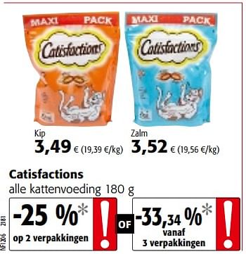 Promoties Catisfactions alle kattenvoeding - Catisfactions - Geldig van 09/05/2018 tot 22/05/2018 bij Colruyt