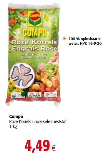 Promoties Compo roze korrels universele meststof - Compo - Geldig van 09/05/2018 tot 22/05/2018 bij Colruyt