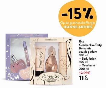 Promoties Geschenkkoffertje romantic eau de parfum + body lotion + deodorant - Jeanne Arthes - Geldig van 09/05/2018 tot 22/05/2018 bij DI