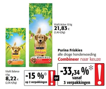 Promoties Purina friskies alle droge hondenvoeding - Purina - Geldig van 09/05/2018 tot 22/05/2018 bij Colruyt