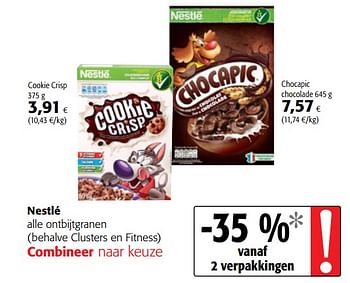 Promoties Nestlé alle ontbijtgranen - Nestlé - Geldig van 09/05/2018 tot 22/05/2018 bij Colruyt