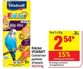 Promoties Kräcker vitakraft - Vitakraft - Geldig van 16/05/2018 tot 22/05/2018 bij Match