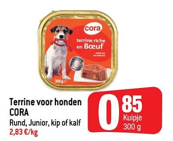 Promotions Terrine voor honden cora - Produit Maison - Smatch - Valide de 16/05/2018 à 22/05/2018 chez Smatch