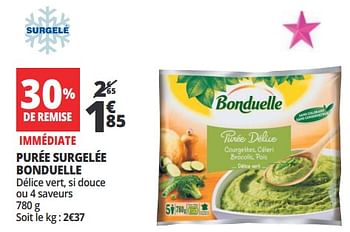 Promoties Purée surgelée bonduelle - Bonduelle - Geldig van 16/05/2018 tot 22/05/2018 bij Auchan