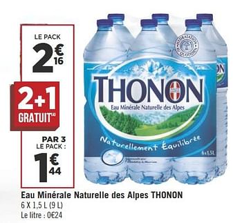 Promoties Eau minérale naturelle des alpes thonon - Thonon - Geldig van 08/05/2018 tot 21/05/2018 bij Géant Casino