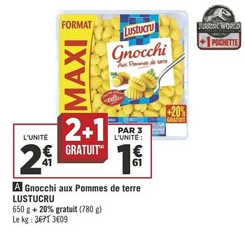 Promotions Gnocchi aux pommes de terre lustucru - Lustucru - Valide de 08/05/2018 à 21/05/2018 chez Géant Casino