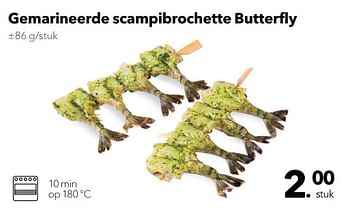 Promotions Gemarineerde scampibrochette butterfly - Huismerk - Buurtslagers - Valide de 11/05/2018 à 24/05/2018 chez Buurtslagers