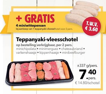 Promotions Teppanyaki-vleesschotel - Huismerk - Buurtslagers - Valide de 11/05/2018 à 24/05/2018 chez Buurtslagers