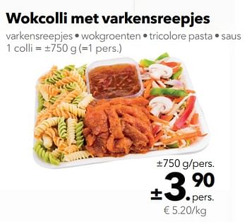 Promoties Wokcolli met varkensreepjes - Huismerk - Buurtslagers - Geldig van 11/05/2018 tot 24/05/2018 bij Buurtslagers