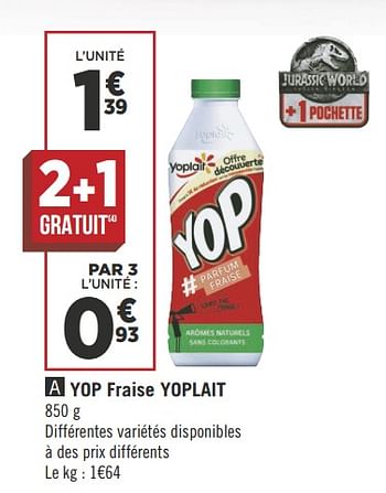 Promoties Yop fraise yoplait - Yoplait - Geldig van 08/05/2018 tot 21/05/2018 bij Géant Casino