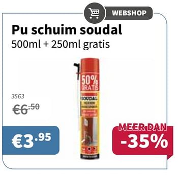 Promoties Pu schuim soudal - Soudal - Geldig van 10/05/2018 tot 23/05/2018 bij Cevo Market