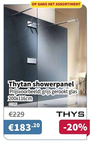 Promoties Thys thytan showerpanel - Thys - Geldig van 10/05/2018 tot 23/05/2018 bij Cevo Market