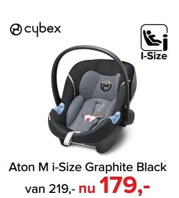 Promoties Aton m i-size graphite black - Cybex - Geldig van 07/05/2018 tot 26/05/2018 bij Baby-Dump