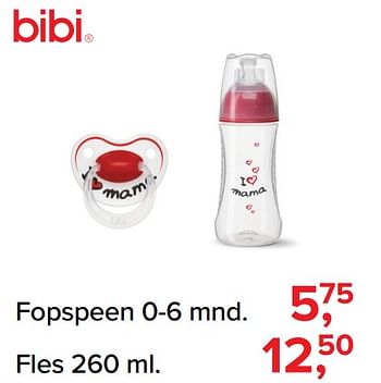 Promoties Fopspeen 0-6 mnd. - Bibi - Geldig van 07/05/2018 tot 26/05/2018 bij Baby-Dump
