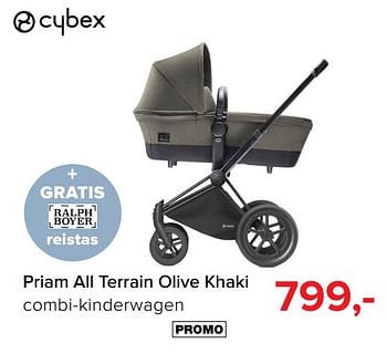 Promoties Priam all terrain olive khaki combi-kinderwagen - Cybex - Geldig van 07/05/2018 tot 26/05/2018 bij Baby-Dump