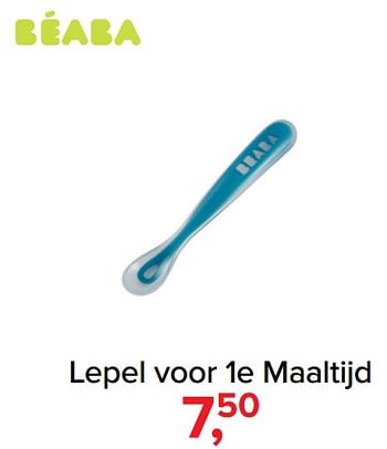 Promoties Lepel voor 1e maaltijd - Beaba - Geldig van 07/05/2018 tot 26/05/2018 bij Baby-Dump