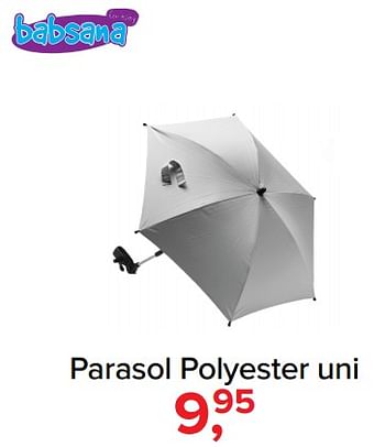 Promoties Parasol polyester uni - Babsana - Geldig van 07/05/2018 tot 26/05/2018 bij Baby-Dump