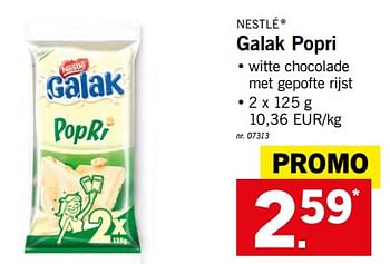 Promoties Galak popri - Nestlé - Geldig van 22/05/2018 tot 26/05/2018 bij Lidl