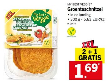 Promoties Groenteschnitzel - My Best Veggie - Geldig van 22/05/2018 tot 26/05/2018 bij Lidl
