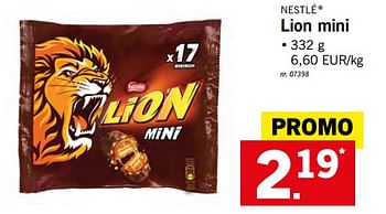 Promoties Lion mini - Nestlé - Geldig van 22/05/2018 tot 26/05/2018 bij Lidl