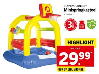 Promoties Minispringkasteel - Playtive Junior - Geldig van 22/05/2018 tot 26/05/2018 bij Lidl