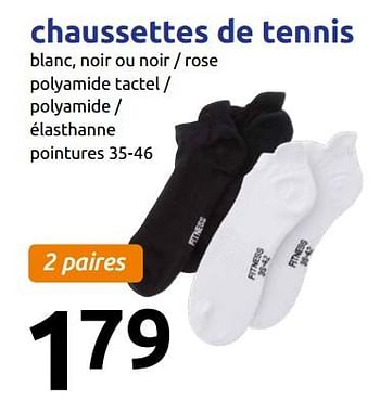 Promoties Chaussettes de tennis - Huismerk - Action - Geldig van 16/05/2018 tot 22/05/2018 bij Action
