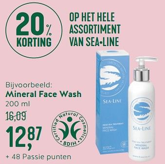 Promoties Mineral face wash - Sea-Line - Geldig van 07/05/2018 tot 27/05/2018 bij Holland & Barret