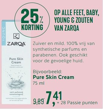 Promoties Pure skin cream - Zarqa - Geldig van 07/05/2018 tot 27/05/2018 bij Holland & Barret